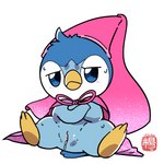 1:1 absurd_res avian beak blue_body blue_eyes blush bodily_fluids female generation_4_pokemon genital_fluids genitals hi_res looking_at_viewer m@rt nintendo piplup pokemon pokemon_(species) princess_waddle pussy simple_background solo spread_legs spreading vaginal_fluids white_background white_body