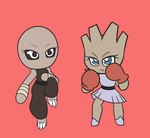 2020 3_claws 3_toes angry anthro anthrofied arm_on_knee arm_on_leg arm_wraps arms_bent armwear bald barefoot belt bent_leg bent_legs big_eyes black_belt black_eyes black_sclera blue_eyes bottomwear boxing_gloves breasts brown_body brown_bottomwear brown_clothing brown_pants brown_shirt brown_skin brown_topwear chibi claws closed_frown clothed clothing crossgender crouching digital_media_(artwork) duo evolutionary_family eyelashes featureless_hands feet female fighting_pose flat_chested footwear frown frowning_at_viewer generation_1_pokemon gloves grey_bottomwear grey_clothing grey_feet grey_footwear grey_shirt grey_shoes grey_skirt grey_topwear half-closed_eyes hand_on_chest handwear head_spikes hi_res hitmonchan hitmonlee humanoid knee_pulled_up light_armwear light_bottomwear light_clothing light_feet light_footwear light_shirt light_shoes light_skirt light_topwear light_wraps looking_at_viewer looking_away looking_forward martial_arts_uniform mouth_closed mouthless mtf_crossgender mythrica narrowed_eyes nintendo noseless on_one_leg orange_boxing_gloves orange_clothing orange_gloves orange_hands orange_handwear oversized_bottomwear oversized_clothing oversized_pants pants pink_background pokemon pokemon_(species) pokemon_humanoid pokemorph pose purple_bottomwear purple_clothing purple_feet purple_footwear purple_shirt purple_shoes purple_skirt purple_topwear red_background red_boxing_gloves red_clothing red_gloves red_hands red_handwear round_head shirt shoes simple_background skirt sleeveless sleeveless_shirt small_breasts spikes spikes_(anatomy) sportswear standing straight_leg tan_armwear tan_body tan_clothing tan_skin tan_wraps toe_claws toes topwear trans_(lore) trans_woman_(lore) white_claws white_eyes wide_stance wraps yellow_armwear yellow_clothing yellow_wraps