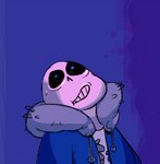 animated_skeleton blue_background bone male nearshotarts not_furry sans_(undertale) simple_background skeleton solo undead undertale undertale_(series)