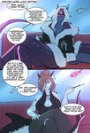 clothing comic dialogue duo english_text female fish furniture hi_res hoodie lizard lizzard_sama lizzy_(lizzard_sama) marine outside red_eyes reptile scalie shark sofa street text topwear url