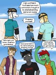 3:4 alligator alligatorid anthro antlers armadillo bat ben_(texnatsu) bicycle_helmet black_clothing black_hair black_shirt black_topwear blonde_hair blue_clothing blue_shirt blue_topwear bovid brown_hair caprine casey_ramser clothed clothing comic cougar crocodilian deer dialogue diego_abel elbow_pads english_text felid feline fully_clothed furgonomics fuze goat graffiti group hair hi_res hoodie horn kenta_yamashita male mammal navel noah_(texnatsu) open_clothing open_hoodie open_topwear outside pantherine polo_shirt red_hair reptile scalie shirt skate_park sleeveless_hoodie t-shirt tank_top texnatsu text topwear xenarthran zack_(texnatsu)