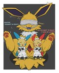 absurd_res bodily_fluids bound cervix eeveelution feet female female_urethra feral generation_1_pokemon generation_3_pokemon genital_fluids genitals group hi_res humanoid_genitalia humanoid_genitalia_on_feral humanoid_pussy humanoid_pussy_on_feral jolteon maoegou minun nintendo pawpads paws plusle pokemon pokemon_(species) presenting presenting_cervix presenting_partner presenting_pussy pussy questionable_consent soles spread_pussy spreading text toes urethra vaginal_fluids