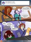 2018 ailurid antelope anthro ask_blog bovid breasts car cleavage clothed clothing comic conditional_dnp dialogue diamond_(kadath) digital_media_(artwork) driving english_text equid equine female gazelle giraffe giraffid glitter_(kadath) inside inside_car kadath mammal piercing puzzle_(kadath) red_panda ruby_(kadath) scared seatbelt steering_wheel text vehicle zebra