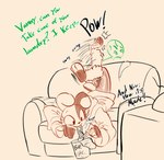 Rating: s
ID: 5412351
Date: 2025-03-04 18:03:23 -0500
Status: active
Score: 50
2022 3_toes 5_fingers anthro barefoot buckteeth clothing dialogue digital_media_(artwork) duo eating electronics eyelashes face_kick feet female fingers five_nights_at_freddy's food fur furniture hoodie human instant_noodles kick kicking_another lagomorph leg_warmers legwear leporid male mammal mike_schmidt motion_lines multicolored_body multicolored_fur noodles oblivious rabbit roommates:motha scottgames scut_tail short_tail simple_background sofa soulcentinel swinging_legs tail talking_to_another teeth television text toes topwear two_tone_body two_tone_fur upside_down vanny_(fnaf) vanny_(soulcentinel) watching_television post #5412351