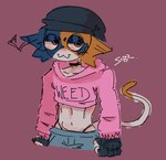 anthro beanie calico_cat clothing domestic_cat epic_games felid feline felis female fortnite gloves handwear hat headgear headwear mammal meow_skulls sinnerbuns solo tail