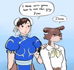 Rating: s
ID: 5639185
Date: 2025-06-13 08:05:27 -0400
Status: active
Score: 24
anthro asian_clothing beastars biped black_text blue_background blue_clothing blue_dress blush bracelet brown_hair capcom chinese_clothing chun-li clothing dialogue dress duo east_asian_clothing english_text female gradient_background hair hand_on_another's_shoulder hand_on_shoulder handwritten_text hi_res human i_think_we're_gonna_have_to_kill_this_guy jewelry juno_(beastars) looking_down mammal sepulturegirl simple_background size_difference speech_bubble spiked_bracelet spikes street_fighter talking_to_another text topwear white_clothing white_topwear post #5639185