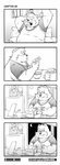 2020 absurd_res american_black_bear anthro bear bed belly black_bear clothing comic controller cute_fangs delivery_bear_service eyes_closed eyewear fangs food furniture game_controller gaming glasses hi_res kamui_shirow kermo_(kamui_shirow) kermode_bear male mammal overweight overweight_anthro overweight_male pillow playing_video_game shirt solo teeth tired topwear ursine