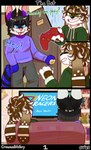 2023 absurd_res anthro clothing comic controller crownedvictory detailed_background dialogue duo electronics game_controller hi_res male tagme