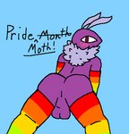 anthro arm_warmers armwear arthropod backsack balls blush blush_lines butt clothing genitals humor insect legwear lepidopteran lgbt_pride lgbt_pride_month male moth multicolored_arm_warmers multicolored_armwear multicolored_clothing multicolored_legwear multicolored_thigh_highs perineum pinemoth presenting_balls pride_color_arm_warmers pride_color_armwear pride_color_clothing pride_color_legwear pride_color_thigh_highs pride_colors pun purple_balls purple_body purple_perineum rainbow_pride_colors rdwdpn six-stripe_rainbow_pride_colors solo text thigh_highs