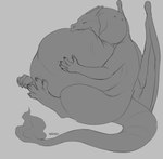 Rating: q
ID: 5415918
Date: 2025-03-06 11:28:16 -0500
Status: active
Score: 20
ambiguous_gender artist_name auto_vore belly big_belly core dragon eyes_closed feral hi_res horn huge_belly membrane_(anatomy) membranous_wings monochrome mythological_creature mythological_scalie mythology neck_bulge roobin scalie semi-anthro side_view simple_background sitting solo tail tail_tuft text tuft vore wings post #5415918