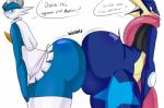 Rating: q
ID: 1610725
Date: 2018-07-27 21:11:54 -0400
Status: active
Score: 50
amphibian anthro ass_to_ass big_butt blush butt denizen1414 duo english_text fainting femboy gallade generation_4_pokemon generation_6_pokemon greninja horn huge_butt humanoid hyper hyper_butt looking_at_viewer male mammal master misuto nintendo ownership pokemon pokemon_(species) pokemorph scar seductive teasing text thick_thighs tongue tongue_out post #1610725