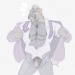 1:1 anthro bad_bovine bodily_fluids body_hair chest_hair clothing flaccid foreskin generation_9_pokemon genitals hi_res humanoid_genitalia humanoid_penis looking_at_viewer mabosstiff male mostly_clothed necktie nintendo penis pokemon pokemon_(species) pubes solo suit sweat sweaty_armpit sweaty_clothing sweaty_shirt sweaty_topwear taking_off_pants taking_off_shirt unretracted_foreskin work_uniform