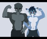 Rating: s
ID: 4255512
Date: 2023-08-26 11:45:37 -0400
Status: active
Score: 137
2023 5_fingers anthro athletic athletic_anthro athletic_male biceps biped black_body black_bottomwear black_clothing black_fur black_nose black_pants blue_body blue_highlights blue_markings blue_skin bodily_fluids bottomwear breath brown_eyes canid canine canine_nose canis claws clothed clothing countershade_face countershade_torso countershading derio_(kakhao) digital_media_(artwork) dipstick_ear_fins domestic_dog drawstring duo ear_fins entwined_arms eye_through_hair eyebrow_through_hair eyebrows eyewear facial_markings fin finger_claws fingers fish flexing flexing_bicep floppy_ears fur glasses goon_(goonie_san) grey_background grey_body grey_countershading grey_fur grin hair hand_on_hip head_markings hi_res highlights_(coloring) kakhao letterbox looking_at_viewer male mammal marine markings multicolored_body multicolored_fur multicolored_skin muscular muscular_anthro muscular_male navel pants pecs pupils red_eyes red_markings round_glasses shark shirtless_anthro shirtless_male short_hair simple_background smile sweat sweatdrop topless topless_anthro topless_male translucent translucent_hair two_tone_body two_tone_fur two_tone_skin white_background white_body white_countershading white_skin post #4255512