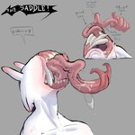 1:1 absurd_res ambiguous_gender antennae_(anatomy) anthro bodily_fluids eyeless forked_tongue hi_res ishmael_(core34) long_tongue mammal monster open_mouth saliva scary sharp_teeth solo teeth thecore34 tongue tongue_out white_body white_skin