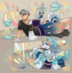 Rating: s
ID: 4995250
Date: 2024-08-18 22:37:54 -0400
Status: active
Score: 37
abstract_background blue_body blue_hair blue_scales clothing feral flipper_hands flippers fur generation_7_pokemon hair hi_res human human_to_feral keychain long_hair male mammal nintendo nolidae open_mouth pokemon pokemon_(species) primarina scales seashell shell solo species_transformation transformation white_body white_fur post #4995250