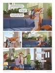 animal_genitalia anthro canid canine clock comic detailed_background dialogue dressing english_text fox fully_sheathed fur game_boy game_boy_family genitals hi_res inside jayden_coultier_(zaush) male mammal nintendo nintendo_entertainment_system nude orange_body orange_fur phone_call plant red_fox sheath solo text true_fox watch wristwatch wristwatch_only zaush