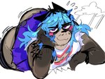 Rating: q
ID: 5393079
Date: 2025-02-23 15:53:05 -0500
Status: active
Score: 14
4:3 anthro arm_tattoo black_hair blue_highlights bottomwear brown_body brown_fur butt clothing fur gat0pussy24 hair half-closed_eyes highlights_(coloring) hotpants lake_(gat0pussy24) legwear male mammal multicolored_body multicolored_fur narrowed_eyes nonbinary_(lore) procyonid raccoon shirt shorts slightly_chubby slightly_chubby_anthro slightly_chubby_male smile smirk smug smug_face solo stockings stubble tank_top tattoo thick_thighs topwear two_tone_body two_tone_fur wide_hips post #5393079
