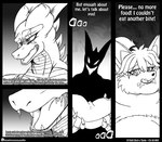 2017 anthro bag big_breasts blockage_(layout) bodily_fluids breasts canid canine clothing comic dragon drooling duo english_text female four_frame_image fox hair hi_res horn if_hell_had_a_taste lying male mammal monochrome morbidly_obese morbidly_obese_anthro morbidly_obese_female muscular muscular_anthro muscular_male mythological_creature mythological_scalie mythology nude obese obese_anthro obese_female on_back open_mouth overweight overweight_anthro overweight_female ponytail saliva scales scalie scar shirt skylar_fidchell text tiffany_brewwer topwear vertical_blockage viroveteruscy weight_gain