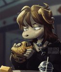 Rating: s
ID: 5551259
Date: 2025-05-05 17:12:41 -0400
Status: active
Score: 20
2024 2d_animation animated anthro big_mac_(burger) black_clothing black_fingernails black_hoodie black_nails black_topwear blinking brown_hair burger canid canine canis clothed clothed_anthro clothed_female clothing collar colored_nails container cup domestic_dog drinking_straw eye_bags eyelashes female fingernails food fur hair hi_res holding_burger holding_food holding_object hoodie inside joan_(salamanding) leash leashed_collar loop mammal nails salamanding short_playtime solo tan_body tan_fur topwear post #5551259