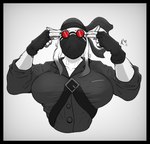 Rating: s
ID: 3024623
Date: 2021-11-14 10:40:56 -0500
Status: active
Score: 9
anthro big_breasts black_border border bovid breasts caprine clothing eyewear female fingerless_gloves gloves goggles handwear hi_res lightbel louies madness_combat madness_combat_(series) mammal mask mature_female monochrome sheep solo spot_color unknown_artist post #3024623