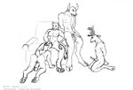 2022 4_toes 5_fingers anthro artist_name ball_squeeze ballbusting balls big_breasts black_and_white bovid bovine breasts cattle clitoris clitoris_piercing cock_and_ball_torture cunnilingus dated deer dominant dominant_female ears_down erection feet felid female fingers full-length_portrait genital_piercing genital_torture genitals group hand_on_another's_head hands_behind_back hooves kneeling male mammal monochrome nude_female nude_male oral pantherine penis piercing pivoted_ears portrait pussy sex simple_background sitting submissive submissive_female submissive_male suea_noi_(character) sueanoi tail toes vaginal white_background