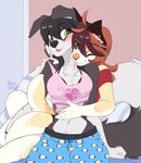 Rating: q
ID: 5228488
Date: 2024-12-07 12:23:57 -0500
Status: active
Score: 94
2024 5_fingers anthro bed bed_covers bedding black_hair blush bottomwear bra breasts canid canine canis chest_tuft chloe_(abananaman) clothed clothed_anthro clothed_female clothing clothing_lift countershade_torso countershading danika_(wolflady) digital_media_(artwork) domestic_dog duo ear_piercing ear_ring ear_stud female female/female fingers fishnet_clothing fishnet_topwear front_view fur furniture grey_body grey_fur grey_tail hair happy hi_res inside licking looking_back mammal medium_breasts multicolored_hair neck_lick on_bed one_eye_closed orange_hair pajama_pants piercing pillow ring_piercing shirt shirt_lift sitting sitting_on_bed smile smiling_at_another smiling_at_partner tail tan_body tan_fur tan_tail tank_top tongue topwear tuft underwear undressing undressing_another undressing_partner wolflady yellow_eyes post #5228488