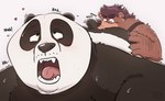 2024 anal anthro bear bearafterall big_butt black_nose brown_body brown_fur butt dreamworks duo eyebrows fur giant_panda green_eyes half-closed_eyes heart_eyes heart_symbol hi_res implied_oral implied_rimming jan_(bearafterall) kung_fu_panda looking_pleasured male male/male mammal master_po_ping multicolored_body multicolored_fur narrowed_eyes nude obscured_oral obscured_sex oral overweight raised_eyebrows rimmed_silly rimming sex tail teeth_showing