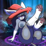 Rating: e
ID: 5252565
Date: 2024-12-19 10:28:04 -0500
Status: active
Score: 39
1:1 absurd_res anthro areola blurred_background clothing female forest forest_background fur genitals grey_body grey_fur hat headgear headwear hi_res legs_up magic_user nature nature_background paws piercing plant pussy smile solo thony_dog tongue tongue_out tree witch witch_hat post #5252565