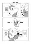 anthro canid canine canis comic dialogue duo english_text female fur greyscale hair hi_res human kemono lila_(kashiwagi_aki) male mammal monochrome short_hair text translated wolf yakantuzura young zinovy