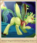 ambiguous_gender arthropod butt changeling forked_tongue friendship_is_magic hasbro horn insect_wings my_little_pony orange_eyes reformed_changeling solo sparkles sparkling_tail sparkling_wings tail tongue vavacung wings