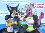 Rating: q
ID: 5545781
Date: 2025-05-03 08:43:02 -0400
Status: active
Score: 5
absurd_res anthro arm_grab avian belly_overhang blush bodily_fluids breast_squish breasts clothed clothing condom container deya_(billeur_entropy) dialogue dominant dominant_female dragon easter elm_(glue) female fully_clothed fur furred_dragon furred_scalie glue_(artist) group gryphon hand_on_hip hi_res holding_condom holding_container holding_object holidays male mythological_avian mythological_creature mythological_scalie mythology open_mouth piercing scalie sexual_barrier_device shirt size_difference slightly_chubby slightly_chubby_female smaller_male squish surina_(queen_surina) sweat sweatdrop sweater tank_top topwear trio post #5545781