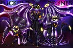 3:2 anthro female glitch_productions glowing glowing_eyes group hi_res male moku_(mokuro) murder_drones nami_(zipper_7z) oil parody penta_(cum.cat) poster robot_anthro trio zipper_7z