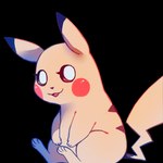 1:1 2018 alpha_channel ambiguous_gender brown_eyes cheek_spots digital_media_(artwork) eyelashes flavia-elric generation_1_pokemon nintendo open_mouth open_smile paws pikachu pokemon pokemon_(species) pupils red_cheeks sitting smile solo tail tongue white_pupils yellow_body yellow_tail