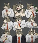 Rating: s
ID: 2984822
Date: 2021-10-20 20:39:45 -0400
Status: active
Score: 47
angry anthro armpit_hair bashful blush body_hair bottle business_suit canid canine chest_hair clock clothed clothing coffee_cup container cup drunk expression_sheet facial_hair fur gab_(comic) green_eyes grey_background grey_body grey_fur hi_res holding_bottle holding_container holding_cup holding_object looking_at_viewer male mammal mature_male multiple_images multiple_poses mustache necktie nipples pink_nipples pose question_mark simple_background sleeping solo substance_intoxication suit tongue tongue_out watch wristwatch yazoe post #2984822