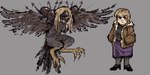 Rating: s
ID: 5296623
Date: 2025-01-09 07:06:25 -0500
Status: active
Score: 22
2025 2:1 3_toes after_transformation anthro avian avian_feet black_clothing black_footwear black_high_heels black_leggings black_legwear black_shoes black_sweater black_topwear blindfold blonde_hair blue_bottomwear blue_clothing blue_skirt bottomwear breasts brown_clothing brown_eyes brown_jacket brown_topwear clothing colored deformed digital_media_(artwork) duo european_mythology eyebrows fear_&_hunger_2:_termina fear_and_hunger feathered_wings feathers featureless_breasts featureless_crotch feet female flying footwear glistening glistening_body glistening_feathers glistening_hair greek_mythology grey_background grey_body grey_feathers hair hands_in_both_pockets harpy high_heels holding_melee_weapon holding_object holding_polearm holding_spear holding_weapon human jacket karin_(fear_and_hunger) leggings legwear long_hair looking_at_viewer mammal melee_weapon moonscorched mutated mutation mythological_avian mythological_creature mythology nude pixel_(artwork) polearm ponytail sensory_deprivation shaded shoes simple_background skirt spear standing sweater tail tail_feathers tied_hair toes topwear valkyrie_(fear_and_hunger) weapon white_body white_skin winged_arms wings yellow_legs yourlocalracoo post #5296623
