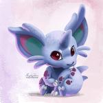 1:1 2016 digital_media_(artwork) digital_painting_(artwork) female generation_1_pokemon horn nidoran nidoran♀ nintendo pokemon pokemon_(species) solo tsaoshin