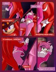 2019 absurd_res amy_rose anthro blood bodily_fluids breech_loader clothed clothing comic crying cum detailed_background duo echidna english_text eulipotyphlan female female_raped forced fur genital_fluids green_eyes handwear hedgehog hi_res knuckles_the_echidna male male/female male_rape male_raping_female mammal monotreme penetration purple_eyes rape sega sex sonic_the_hedgehog_(series) tears text toso