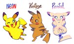 2023 5:3 ambiguous_gender black_nose cheek_spots digital_media_(artwork) english_text eyelashes flavia-elric flavia_(flavia-elric) generation_1_pokemon group hi_res looking_at_viewer nintendo one_eye_closed open_mouth open_smile pikachu pokemon pokemon_(species) pose pupils red_cheeks simple_background smile tail text trio white_background white_pupils yellow_body yellow_tail