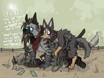 Rating: e
ID: 5374973
Date: 2025-02-15 12:40:27 -0500
Status: active
Score: 271
all_fours ammunition anal anal_penetration anthro anthro_on_feral anthro_penetrated australian_cattle_dog bestiality bite bite_mark_on_shoulder biting_another biting_partner blue_eyes bodily_fluids boots brazilian_dawg_(ricthecusco) breath bullet_casing canid canine canis cattledog claws clothing collar collar_only collar_tag corny_dialogue cowboy cowboy_hat cowboy_outfit domestic_dog dominant dominant_feral dry_grass duo entwined_tails eye_bags fangs fence feral feral_penetrating feral_penetrating_anthro footwear forced from_behind_position gloves green_eyes gun hair handgun handwear hat headgear headwear herding_dog holstered_revolver humping hyena interspecies lasso long_hair male male/male male_penetrated male_penetrating male_penetrating_male mammal mating_grip melee_weapon money money_bag mounting nude open_mouth panting pastoral_dog paws penetration penile penile_penetration prairie profanity questionable_consent ranged_weapon rape red_scarf revolver ricthecusco sabre_(weapon) scarf scratches sex sheathed_sword shoes size_difference skinny_anthro small_dom_big_sub spurs strana_(character) striped_hyena sunny sweat tail tail_coil tail_motion tailwag teeth thief tongue tongue_out weapon western whiskers post #5374973