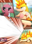 comic darrow0 english_text fire forest generation_2_pokemon generation_5_pokemon hi_res krookodile male mo_(darrow) nintendo plant pokemon pokemon_(species) quilava speech_bubble text tree yuel