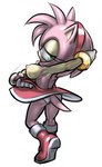 2023 amy_rose anthro areola boots breasts clothed clothing dress eulipotyphlan female footwear gloves hair handwear hedgehog hi_res mammal multicolored_body nipples pink_body pink_hair rockthebull sega shoes solo sonic_the_hedgehog_(series) tan_body topless two_tone_body