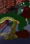 Rating: e
ID: 5591351
Date: 2025-05-22 18:35:45 -0400
Status: active
Score: 12
after_vore bone bones_in_scat crocodilian dialogue disposal equid equine excessive_feces feces filthivore hi_res hyper hyper_feces hyracotherium kaprosuchus kieron_the_kaprosuchus male mammal public public_exposure reptile scalie vore post #5591351