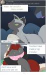 2019 absurd_res aiden_laninga ambush anthro canid canine cave comic delta-eon dialogue digital_media_(artwork) english_text fan_character female feral foglia_(wanderlust) fur generation_3_pokemon generation_5_pokemon hi_res hydreigon jewelry juniper_(wanderlust) linoone male mammal map necklace nintendo outside paper pokemon pokemon_(species) pokemon_mystery_dungeon poochyena procyonid scalie scarf spike_chunsoft text wanderlust zoroark