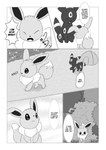 absurd_res ambiguous_gender annoyed black_and_white comic dialogue dipstick_tail dokuase dotted_line_speech_bubble duo ear_markings ears_back eevee eeveelution english_text eyes_closed facial_markings feral forehead_markings fur generation_1_pokemon generation_2_pokemon grass greyscale hard_translated head_markings headpat hi_res japanese_text leg_markings markings monochrome multicolored_body multicolored_fur neck_tuft nintendo open_mouth open_smile pattern_background pivoted_ears plant pointy_speech_bubble pokemon pokemon_(species) right_to_left ring_(marking) river simple_background smile solo speech_bubble striped_background tail tail_markings tent text third-party_edit translated translation_edit tree tuft two_tone_body two_tone_fur umbreon white_background worried