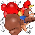 1:1 2024 abdominal_bulge anal anal_penetration anothercat anthro anthro_on_anthro anthro_penetrated anthro_penetrating anthro_penetrating_anthro anthrofied avian backpack balls banjo-kazooie banjo_(banjo-kazooie) bareback beak bear bent_over big_balls big_butt big_penis bird bodily_fluids breegull bubble_butt butt clenched_teeth crossgender duo english_text erection eyes_closed feathers from_behind_position ftm_crossgender fur genitals glans hi_res huge_butt huge_penis huge_thighs humanoid_genitalia humanoid_penis jewelry kazooie male male/male male_penetrated male_penetrating male_penetrating_male mammal motion_lines necklace non-mammal_balls nude onomatopoeia open_mouth open_smile penetration penile penile_penetration penis penis_in_ass penis_size_difference rareware rough_sex sex simple_background smile sound_effects standing sweat teeth text thick_penis thick_thighs thrusting tuft white_background