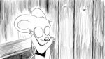 16:9 animal_crossing anthro big_ears biped clothed clothing digital_drawing_(artwork) digital_media_(artwork) dragonweirdo eyewear female fur glasses greyscale hi_res mammal monochrome mouse murid murine nintendo one-piece_swimsuit petri_(animal_crossing) rodent solo swimwear tail widescreen