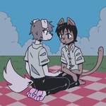Rating: s
ID: 5599132
Date: 2025-05-26 05:23:14 -0400
Status: active
Score: 13
1:1 alternate_species anthro biped black_bottomwear black_clothing black_pants bottomwear brain_d0g canid canine canis clothing cloud crossed_legs digital_drawing_(artwork) digital_media_(artwork) domestic_cat domestic_dog duo eye_contact felid feline felis furgonomic_pants furrification grass hi_res kaworu_nagisa looking_at_another male mammal neon_genesis_evangelion outside pants picnic_blanket plant red_eyes shinji_ikari shirt sitting sky topwear white_clothing white_shirt white_topwear post #5599132
