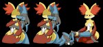 absurd_res alpha_channel anthro black_body black_fur blue_body blue_fur breast_grab breasts colored delphox duo eyeless eyes_closed female fur gender_transformation generation_4_pokemon generation_6_pokemon grope hand_on_breast hi_res kissing lucario male mtf_transformation nintendo orange_body orange_fur pokemon pokemon_(species) pre-transformation red_body red_eyes red_fur simple_background sitting smile spiral_eyes stick takau92729 transformation transparent_background unconscious yellow_body yellow_fur