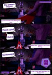 2023 3d_(artwork) absurd_res animatronic anthro belt big_penis blue_bottomwear blue_clothing blue_pants bottomwear bow_tie checkered checkered_floor clothed clothing comic digital_media_(artwork) dildo duo english_text five_nights_at_freddy's five_nights_at_freddy's_2 flaccid genitals gift guitar happy hi_res holding_object lagomorph leporid machine male mammal musical_instrument nsg_editor nude pants penis plucked_string_instrument plushie poster purple_body purple_clothing purple_shirt purple_topwear rabbit red_bow_tie robot scottgames sex_toy shirt source_filmmaker_(artwork) speech_bubble string_instrument text topwear withered_bonnie_(fnaf)