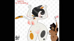 animated anthro breasts calico_cat candy_the_mongoose dancing domestic_cat eyewear felid feline felis female freckles glasses gomezcat happy katy_cali mammal pillarbox pinup pose short_stack small_indian_mongoose tail webm